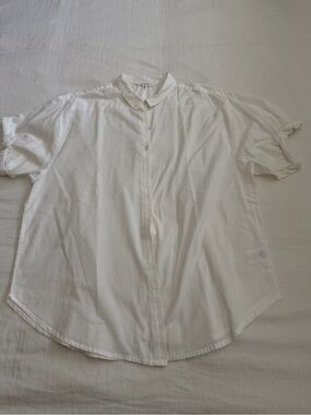 Steve Madden White Short Sleeve Button-Front Shirt